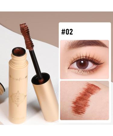 Waterproof Eyelash Mascara - 2.5g Waterproof Mascara Makeup Mascara Volume And Length Mascara For Lash Mascara liquid l ash Extensions | Smudge Proof Eye Lash Mascara For Sensitive Eyes Volume 02#brown 02#brown - Buy Online on GoSupps.com