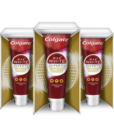 Buy 3 x Colgate Max White Expert Toothpaste 75ml - Anti Stains for Whiter Teeth - International Shipping Available - Buy Online on GoSupps.com