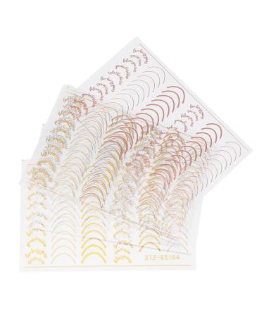 minkissy 6 Sheets Nail Art Stickers Nail Decals Nail Decor Self- Adhesive Nail Tip Trendy Nail Charms Plant Nail Stickers Nail DIY Decals DIY Manicure Nail Stencils Accessories Girl