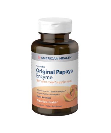 American Health Chewable Original Papaya Enzyme 250 Chewable Tablets