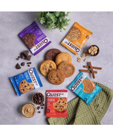 Quest Nutrition Peanut Butter Chocolate Chip Protein Cookies - 12 Pack (2.04 oz Each) | Low Carb Snack - Buy Online on GoSupps.com