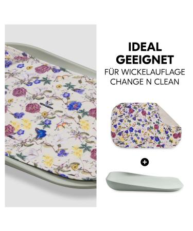 Buy Hauck Topper & Towel for Changing Padding - Breathable Muslin & Terry Fabric Washable at 60 C - Ideal for Baby Girls - Compatible with Hauck Clean Baby Wrap (Beige Floral) - Buy Online on GoSupps.com