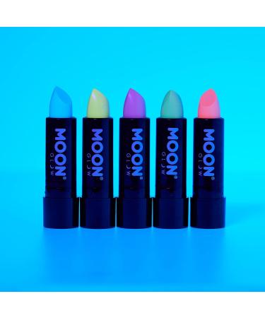 Moon Glow Neon UV Lipstick - Bright Pastel Colors that Illuminate Under UV Light | 5 Piece Set - Buy Online on GoSupps.com