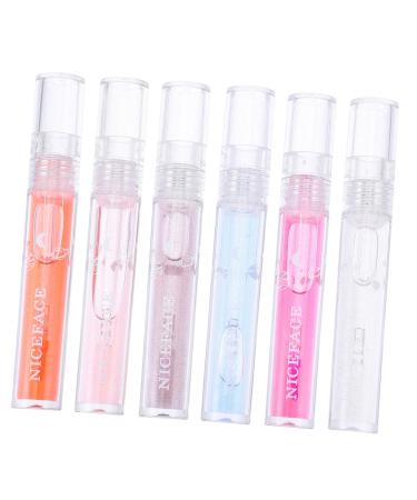 Hemoton 6pcs Set Lip Gloss Clear Lipgloss Glossy Lip Balm Essence Lip Glitter Lip Balm Shimmer Lip Balm Glossy Lip Stain Hydrating Lip Tint Liquid Moisturizing Lipstick Miss 0.04 Ounce (Pack of 1) Assorted Color