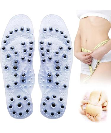Yarpiany Magnetic Therapy Reflexology Sandals - Pain Relief Insoles with 68 Magnets (White, Female) - Buy Online on GoSupps.com