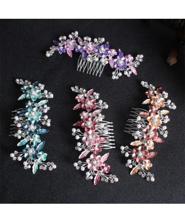 Angoily Floral Hair Accessories Rhinestone Barrettes Bride Hair Jewels for Women Hair Accessories Hair Accessories for Women Hair Clip Hair Pin Alloy Headwear Comb Miss Grace - Buy Online on GoSupps.com