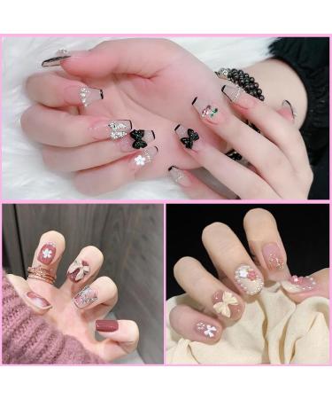 3D Bows Nail Charms - Pink Red White Black & Mixed Colors | Butterfly & Cherry Nail Art Gems for DIY Nail Decor - Buy Online on GoSupps.com