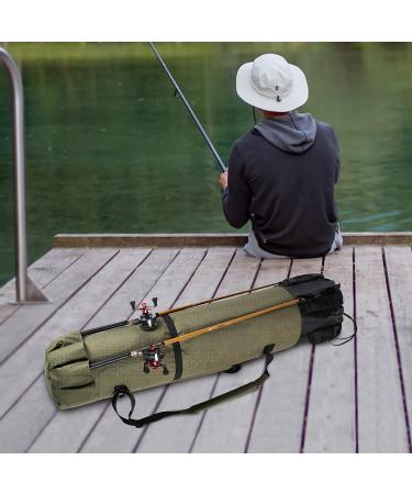 Wowelife Fishing Rod Carrier and Reel Organizer Bag - Ideal for Fishing & Traveling - Perfect Gift for Family, Father, Daughter, and Friends - Green - Buy Online on GoSupps.com