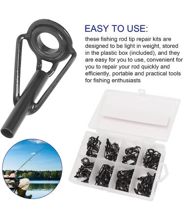 Fishing Rod Tip Repair Kit - 50 Pcs Stainless Steel Ceramic Replacement Guides for Freshwater and Saltwater Rods - Buy Online on GoSupps.com