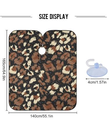 Waterproof Barber Cape | Retro Abstract Leopard Spot & Cheetah Haircut Bib for Men & Women | Unisex Hair Cutting Cape - Buy Online on GoSupps.com