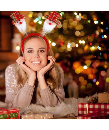 amangul Christmas Theme Headband Bowknot Snowman Hairhoop Party Props Accessories Festival Party Hairband Kids Adult Headwear(Snowman Red Gold Sca) - Buy Online on GoSupps.com