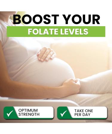Folic Acid Gummies for Pregnancy - 120 x 400mcg - Vegan Prenatal Vitamins - Natural Berry Flavor - High Strength Folate Supplement for Women - Buy Online on GoSupps.com