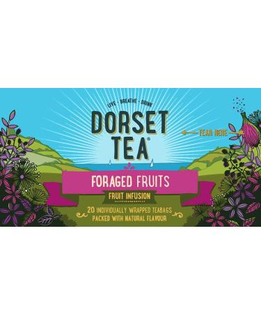 Dorset Tea Foraged Fruits Herbal Tea - 80 Fruit Tea Bags - Blackberry, Strawberry & Raspberry - Buy Online on GoSupps.com