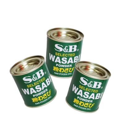 S&B Lot de 3 poudres wasabi japonaises naturelles et sans additifs OG ASIA 3 x 30 g
