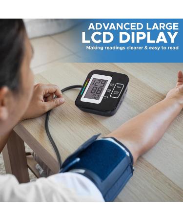 Upper Arm Blood Pressure Monitor - LoviaCare Digital Machine for Home Use - Adjustable Cuff - Large LCD Display - 240 Readings Storage - Buy Online on GoSupps.com