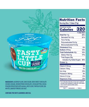Blue Diamond Almonds Molten Chocolate Almond Flour Cake - Gluten Free, Non-GMO, 2.5 Ounce Single-Serve Cup - Buy Online on GoSupps.com