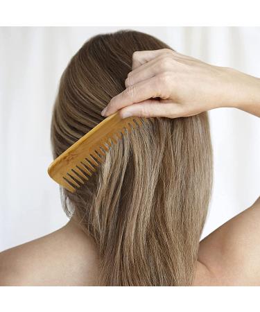 MRD Natural Bamboo Hair Brush Set - Wide-Tooth Paddle Comb for Women Men Kids - Ideal for Thick Thin Curly Dry Hair - No Bristle Detangling Kit - Buy Online on GoSupps.com