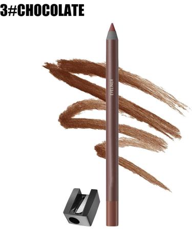 Eye pencil Smudge Resistant Eye Pencil Gel With Sharpener Smooth Smudge Resistant Long Lasting Makeup Liner For Daily Use 3chocolate - Buy Online on GoSupps.com