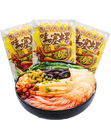 Liuzhou Luosifen 308g x 3bag Guangxi Specialty Screw Powder Hot and Sour Rice Noodles Instant Rice Noodles Spicy Vermicelli wa sai luo 308g 3 bags