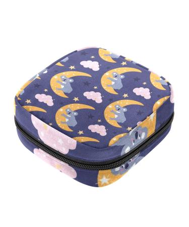 Koala Moon Cloud Sanitary Napkin Storage Bag Portable Period Kit Bag Pad Pouches for Period Menstrual Cup Bag with Zipper Sanitary Pad Pouch for Women Teen Girls Ladies Color 4