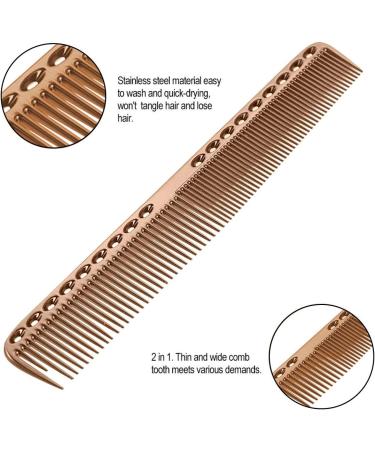 Nicoone Professional Hair Cutting Comb - Aviation Aluminum Salon Master Barber Comb for Styling and Precision Cuts - Pink, L 8.4x1in - Buy Online on GoSupps.com