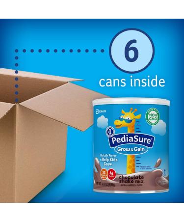 PediaSure Grow & Gain Chocolate Shake Mix Powder for Kids - Non-GMO, Gluten-Free, with Protein, Probiotics, DHA, Antioxidants, Vitamins & Minerals (48 Servings) - Buy Online on GoSupps.com