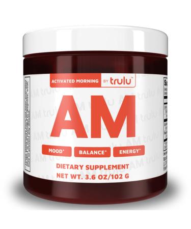 AM Activated Morning 3.6oz | Gut Health and Brain Support Supplement for Motivation Drive & Cognitive Performance | Caffeine-Free Blend with L-Tyrosine for Lasting Energy Focus & Mood Enhancement