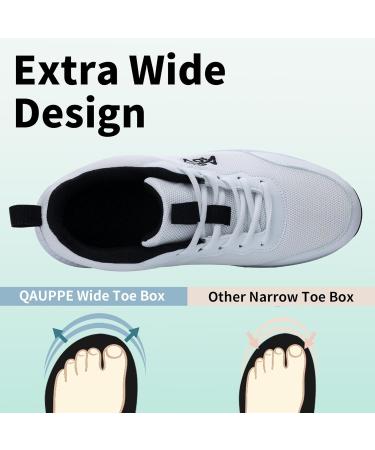 Buy QAUPPE Plantar Fasciitis Shoes for Men - Wide Diabetic Walking Sneakers with Arch Support & Cushioning for Swollen Feet | Sizes US7-13 - Free Shipping - Buy Online on GoSupps.com