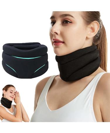 Cervicorrect Neck Brace Snoring Soft Neck Support Relieves Pain Neck Brace For Neck Pain & Support | Wraps Keep Vertebrae Stable And Aligned For Relief Of Cervical Spine Pressure For Women & Men (Black)