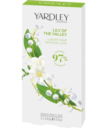 Yardley London Lily of the Valley Soap 100 g 3-Unit Y7410053-6