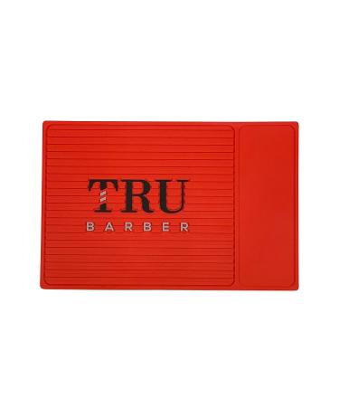 TRU BARBER MAT 14X9 (Red) Flexible PVC Station Mat - Professional Salon & Barbershop Work Station Pad | Beauty Tools Hairstylist Counter Mat for Clippers - Anti Slip - Buy Online on GoSupps.com