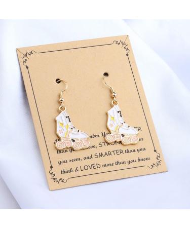 FUSTMW Roller Skater Gifts - Necklace, Pendant, Earrings | Roller Skating Jewelry for Skate Lovers - Buy Online on GoSupps.com