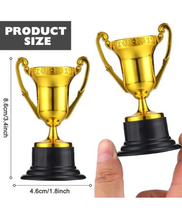 Pack of 40 Golden Award Trophy Cups - Mini Plastic Trophies for Kids Classroom Rewards and Sports Tournaments - Buy Online on GoSupps.com