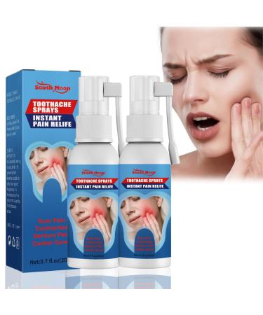 2PCS Toothache Relieving Spray Toothache Pain Relief for Adult Toothache Relief Spray Teeth Treatment Relief Toothache Spray Gum Repair Spray Gum Disease Treatment Mouth Spray Freshen Breath