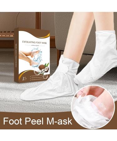 Masque Exfoliant pour Pieds - 2 Paire Exfoliant Naturel | Chaussettes P dicure Anti-Cors pour Femmes et Hommes Rituel du Soir Application Chaussures Domicile co-conut - Buy Online on GoSupps.com