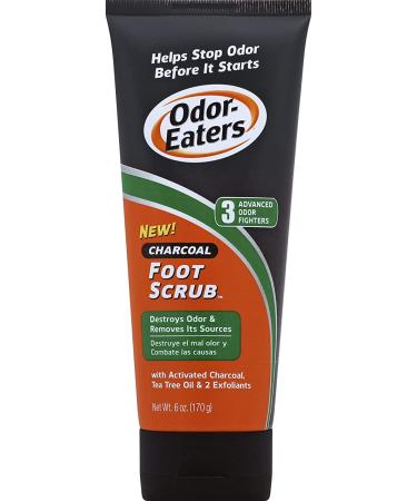 Odor-Eaters Charcoal Foot Scrub 6oz - Eliminate Foot Odor with Activated Charcoal - Buy Online on GoSupps.com