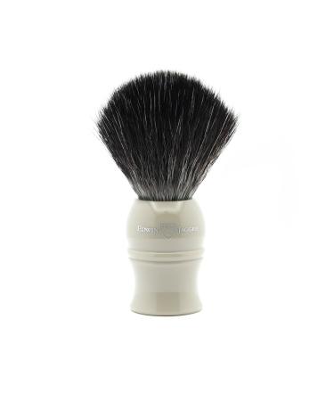 Edwin Jagger 1EJ339SYN Classic Black Synthetic Fibre Eco-Friendly Vegan Exfoliating Shaving Brush for Shaving Cream or Shaving Soap for Men and Women (Grey)