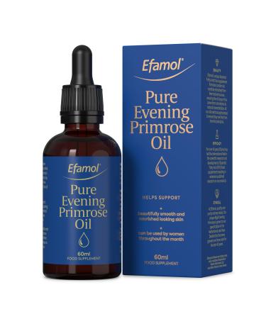 Efamol High Strength Pure Evening Primrose Oil 60 ml Omega 6 Fatty Acids GLA + Vitamin E - 115mg GLA - Dropper