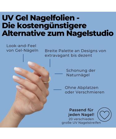 Original Miss Sophie UV Gel Nail Foils - Soft Touch 20 Stripes in Caf au Lait for Perfect Finger & Toenail Polish International Shipping - Buy Online on GoSupps.com