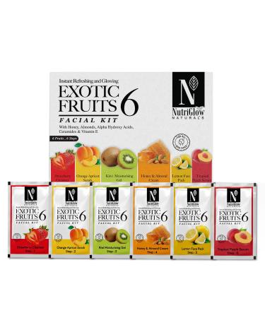 NutriGlow Natural s Exotic Fruit Facial Kit with Honey Vitamin E for Radiant Glow 60g