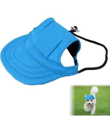 Blue Psop Dog Baseball Cap with Ear Holes - Stylish Sun Hat for Puppies & Small Dogs - Buy Online on GoSupps.com