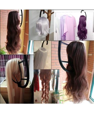 Haofay Wig Hanger Stand - 5 Pack Black Plastic DIY Collapsible Wig Dryer & Holder - Buy Online on GoSupps.com