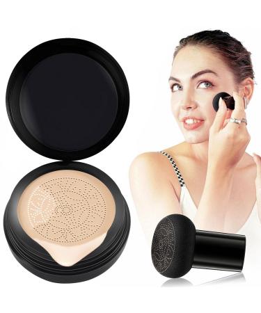 Mushroomhead Air Cushion BB Cream - Mushroom Head Foundation - Moisturizing BB Cream Foundation Long-Lasting Coverage of Blemishes for All Ivory