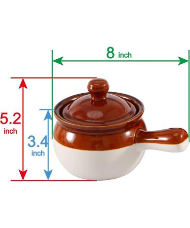 Chef Captain Ceramic Soup Bowls - High-Quality Chili & French Onion Bowls with Handles & Lids | XL 625 ml - Perfect for Delish Soups | International Shipping Available - Buy Online on GoSupps.com