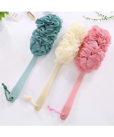 Nutteri 3 Pack Long Handled Bath Brush Set - Exfoliating Body Scrub & Back Cleaner - Shower Accessories for Women and Men - Buy Online on GoSupps.com