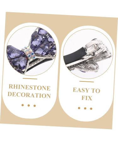 DOITOOL Purple Crystal Hairpin for Women on Back of Head Bridesmaid Hair Clip Hairpins Glitter Hairpin Hair Decoration Hair up Spring Clip Decorate Hair Accessories Miss Top Clip Metal - Buy Online on GoSupps.com