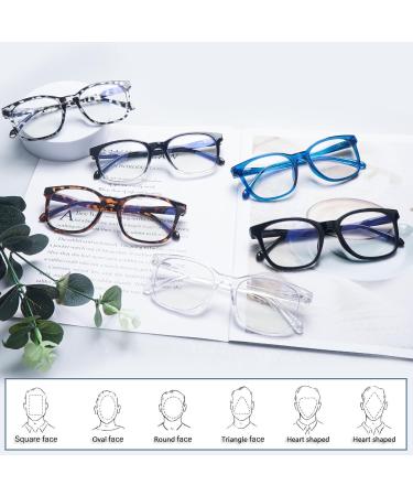 VIDEBLA 6 Pack Blue Light Blocking Reading Glasses for Men & Women | Anti-UV Eyeglasses with Leather Case | Computer Readers 1.25x - Buy Online on GoSupps.com