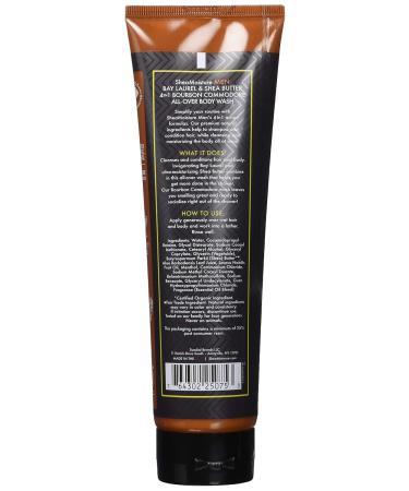 Shea Moisture Bay Laurel & Shea Butter Bourbon Commodore 4-in-1 All-Over-Wash - 10.3 oz | Hydrating Shampoo Body Wash & More | International Shipping Available - Buy Online on GoSupps.com
