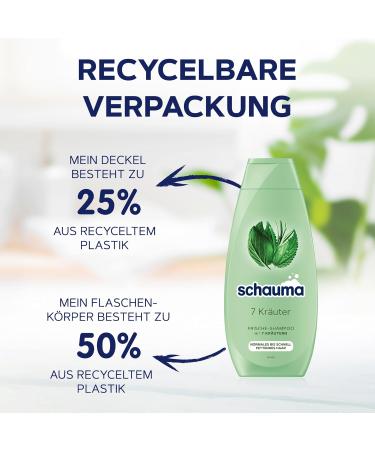  Schauma Schwarzkopf Schauma Shampoo 7 Herbs (2 400 ml) Shampoo for Normal to Oily Hair Quickly - Buy Online on GoSupps.com