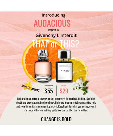 AUDACIOUS | Inspired by LINTERDIT | Pheromone Perfume for Women | Extrait De Parfum | Long Lasting Dupe Clone Essential Oil Fragrance | Perfume De Mujer | (30 ml / 1 Fl Oz) 1 Fl Oz (Pack of 1) - Buy Online on GoSupps.com